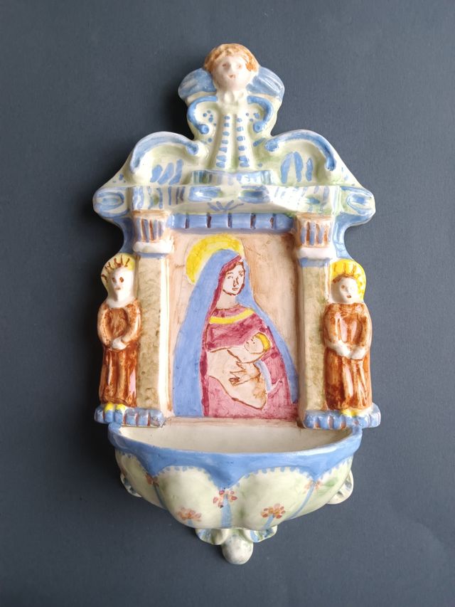 Acquasantiera ceramica vintage