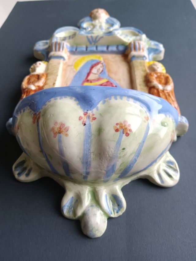 Acquasantiera ceramica vintage