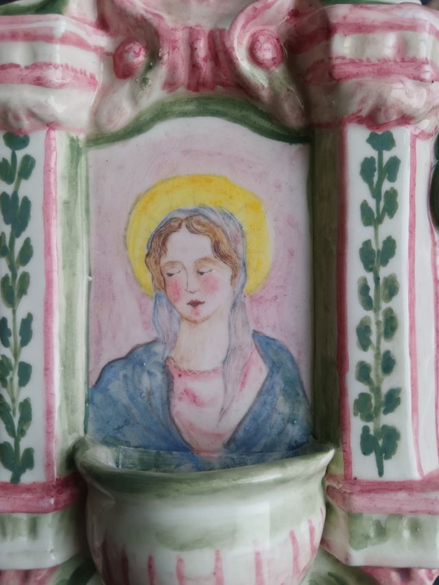 Acquasantiera ceramica vintage