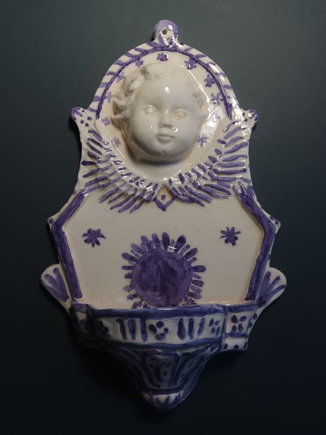 Acquasantiera ceramica vintage