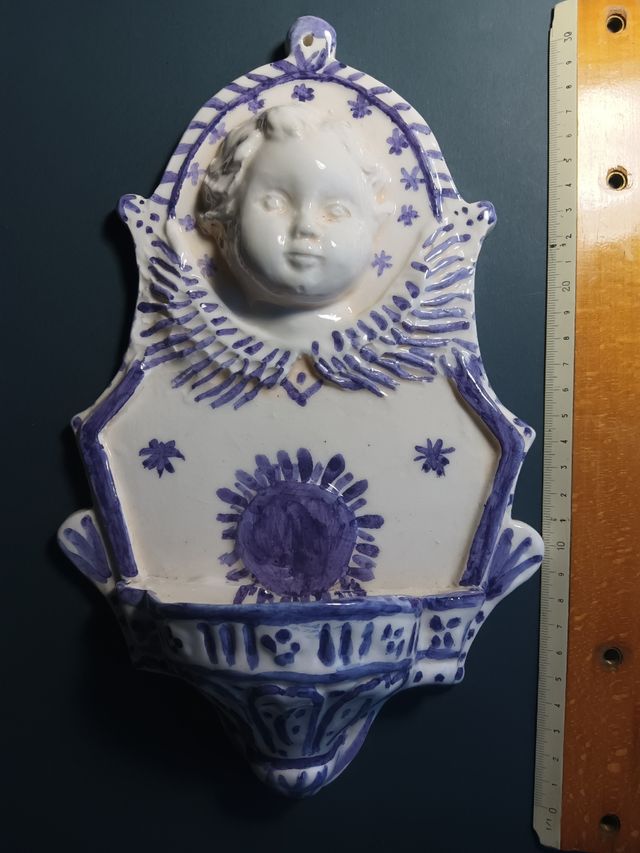 Acquasantiera ceramica vintage