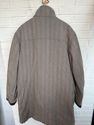 FAY abrigo lana gris blanco talla L