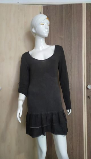 Vestido gris minifaldero
