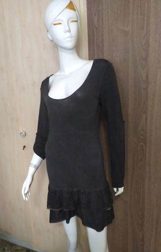 Vestido gris minifaldero