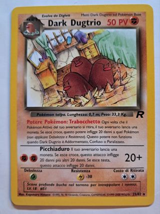 Card Pokèmon lotto 3X rare rocket 1999-2000 