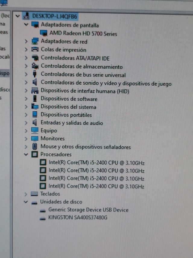 Ordenador Torre Intel i5 8Gb 500gb 5770
