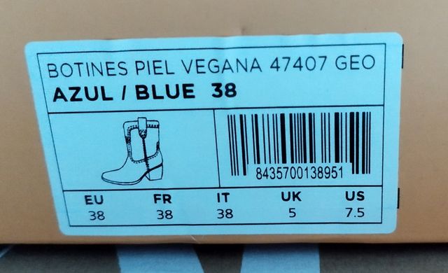 Botín piel azul 20 euros OFERTA