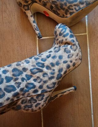 Stivaletti leopardati donna tacco Ber