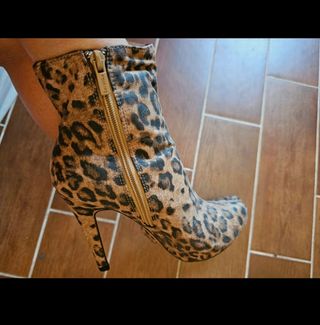Stivaletti leopardati donna tacco Ber