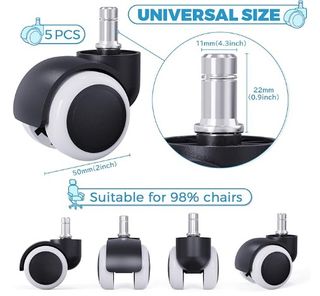 RUEDAS DE SILLA DE OFICINA