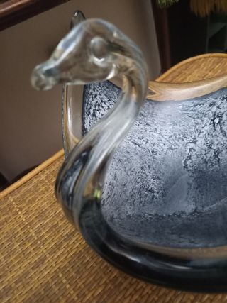 Centrotavola cigno in cristallo