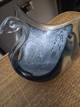 Centrotavola cigno in cristallo