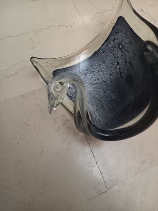 Centrotavola cigno in cristallo