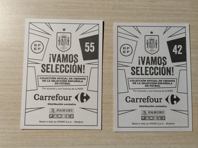 Cromos ¡Vamos seleccion!, carrefour. 0,2€/unidad