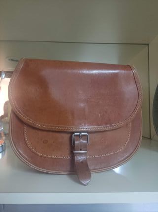 Bolso-bandolera mujer  cuero natural 