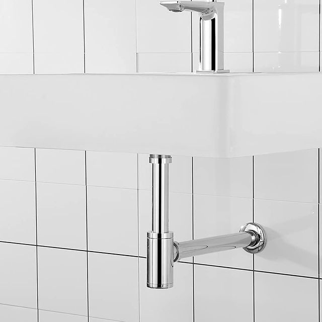 Sifón Universal para Lavabo,  Acero Inoxidable