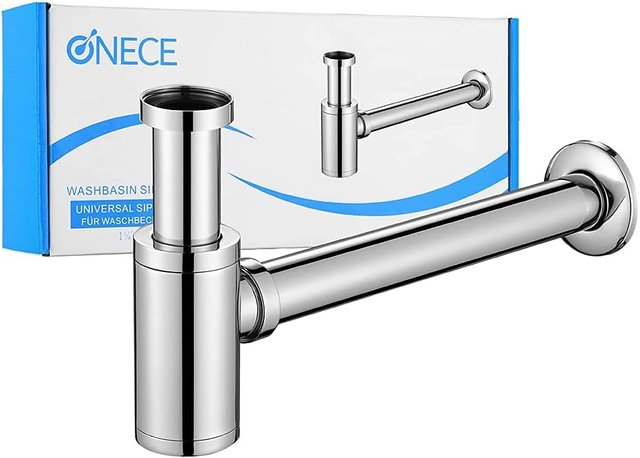 Sifón Universal para Lavabo,  Acero Inoxidable