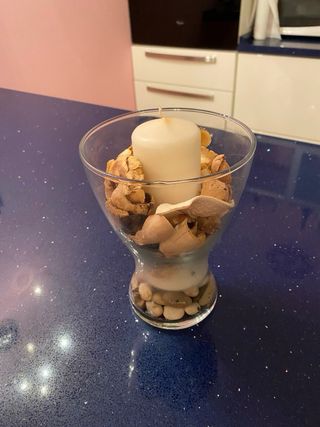 Candela cero in vaso vetro