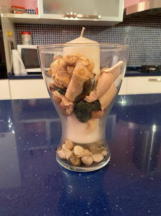 Candela cero in vaso vetro