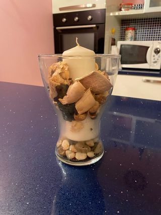 Candela cero in vaso vetro