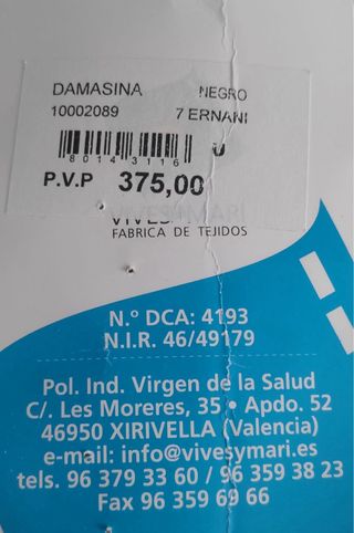 Tela de fallera y damasco