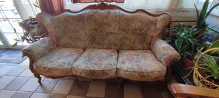 Conjunto de 3 Sofás Vintage Restauración