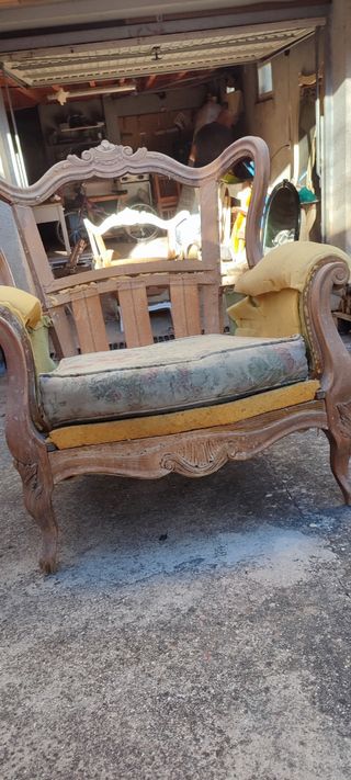 Conjunto de 3 Sofás Vintage Restauración