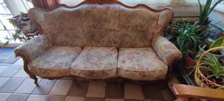 Conjunto de 3 Sofás Vintage Restauración