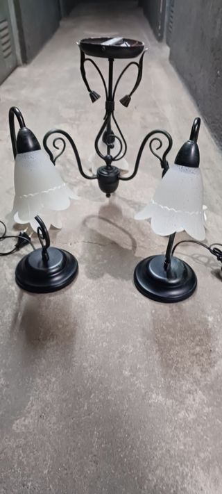 Lampara de techo y de mesita