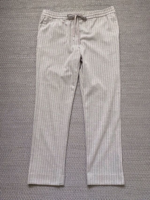 Traje blazer+pantalón gris raya diplomática H&M 44