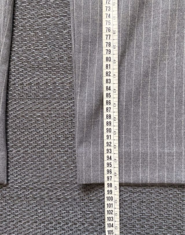 Traje blazer+pantalón gris raya diplomática H&M 44