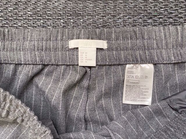 Traje blazer+pantalón gris raya diplomática H&M 44