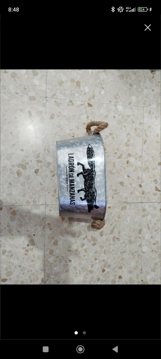 Cubo galvanizado ladrón de 🍏