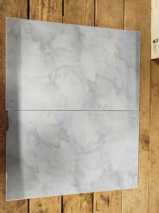 Azulejos azules y blancos rectangular