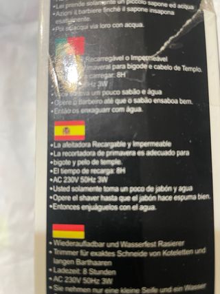 Afeitadora en su caja original funcionando
