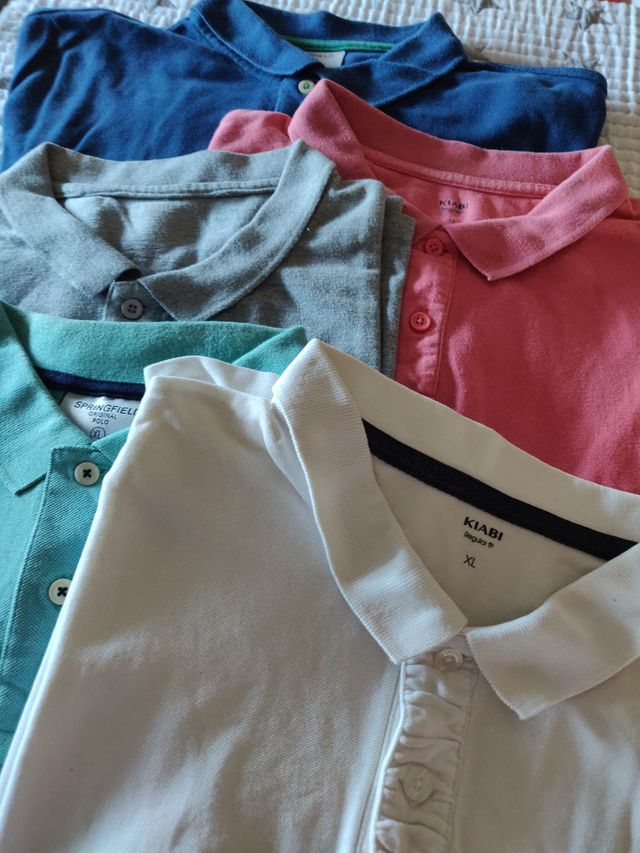 Lote 5 polos hombre XL