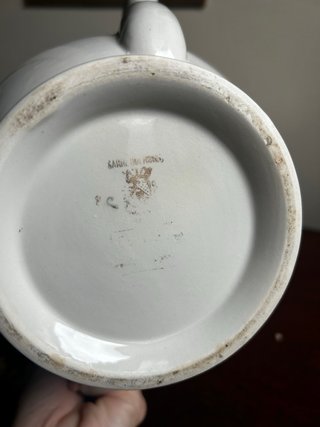 Cafetera loza francesa Sarreguemines