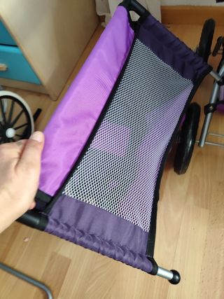 Conjunto de carricoche, cuna y mochila portabebés 
