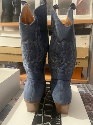 Stivali camperos blu