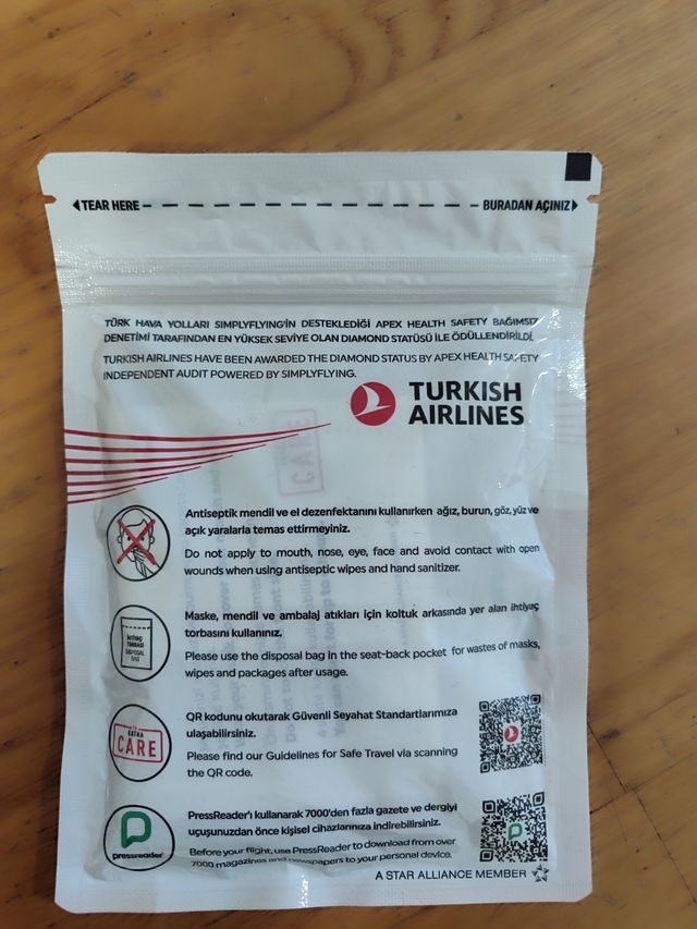 Kits covid Turkish Airlines