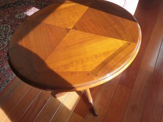 MESA VELADOR ANTIGUA MADERA ROBLE - COMO NUEVA