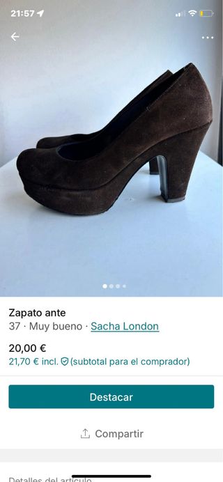 Zapato ante plataforma