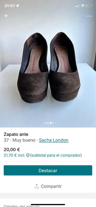 Zapato ante plataforma