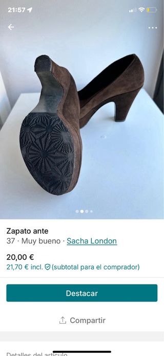 Zapato ante plataforma