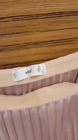 Top plisado rosa raso Mango