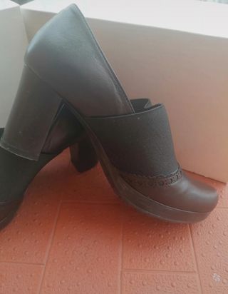 Scarpe con tacco vera pelle