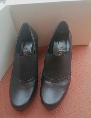 Scarpe con tacco vera pelle