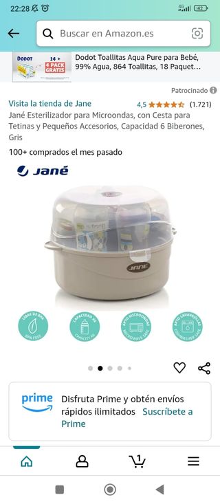 Esterilizador biberones microondass