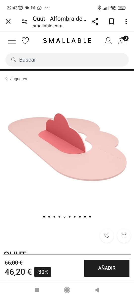 Alfombra bebe quut nube plegable