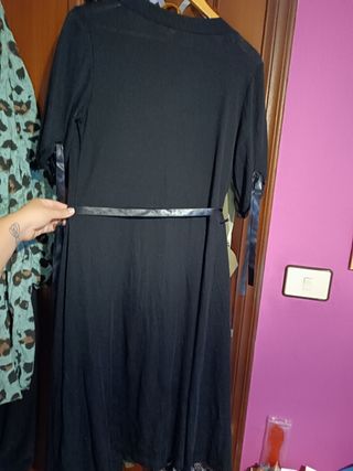 Vestido tobillero manga ancha